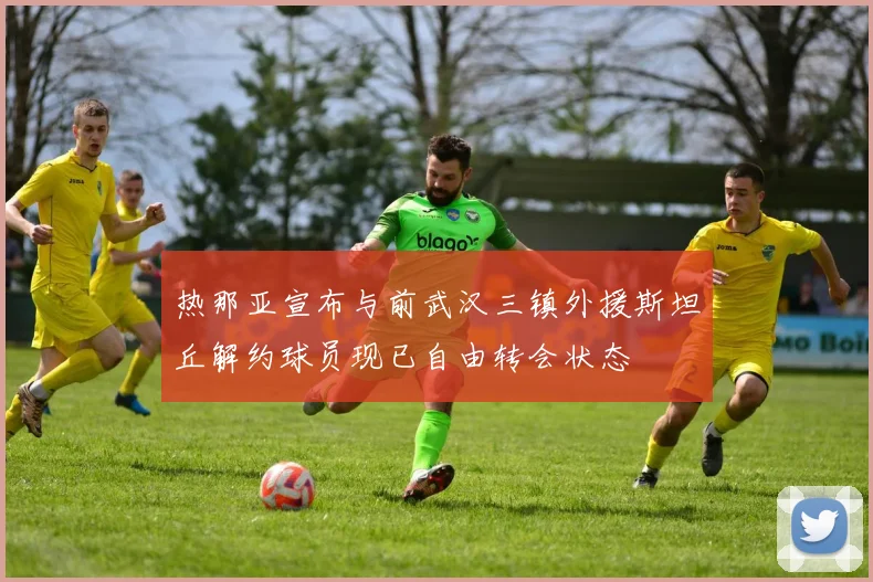 热那亚宣布与前武汉三镇外援斯坦丘解约球员现已自由转会状态